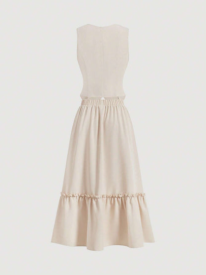 SHEIN MOD APRICOT VEST SET