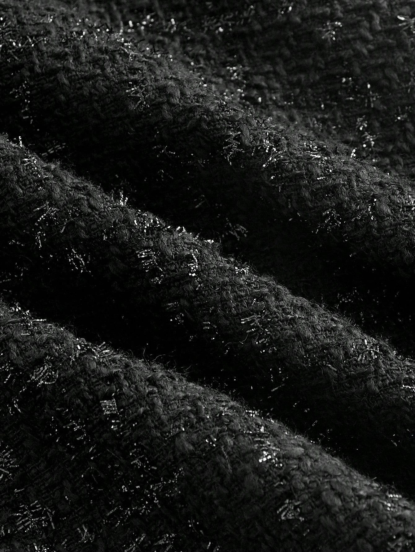 SHEIN MOD Plus Contrast Trim Bow Front Tweed Dress