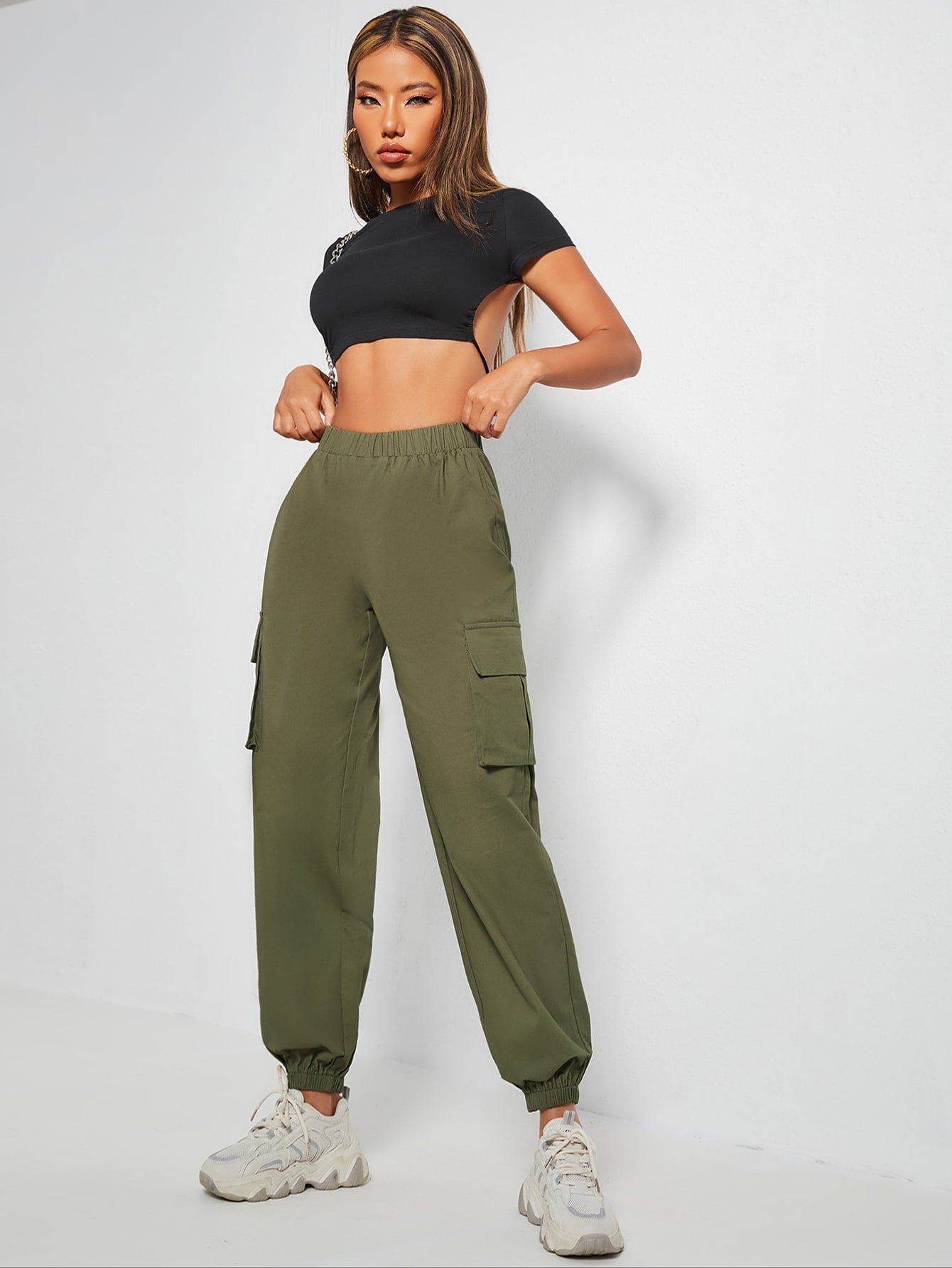 Shein Petite Cargo Pants – Flap Pocket