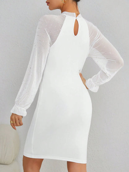SHEIN PRIVÉ CONTRAST MESH DRESS