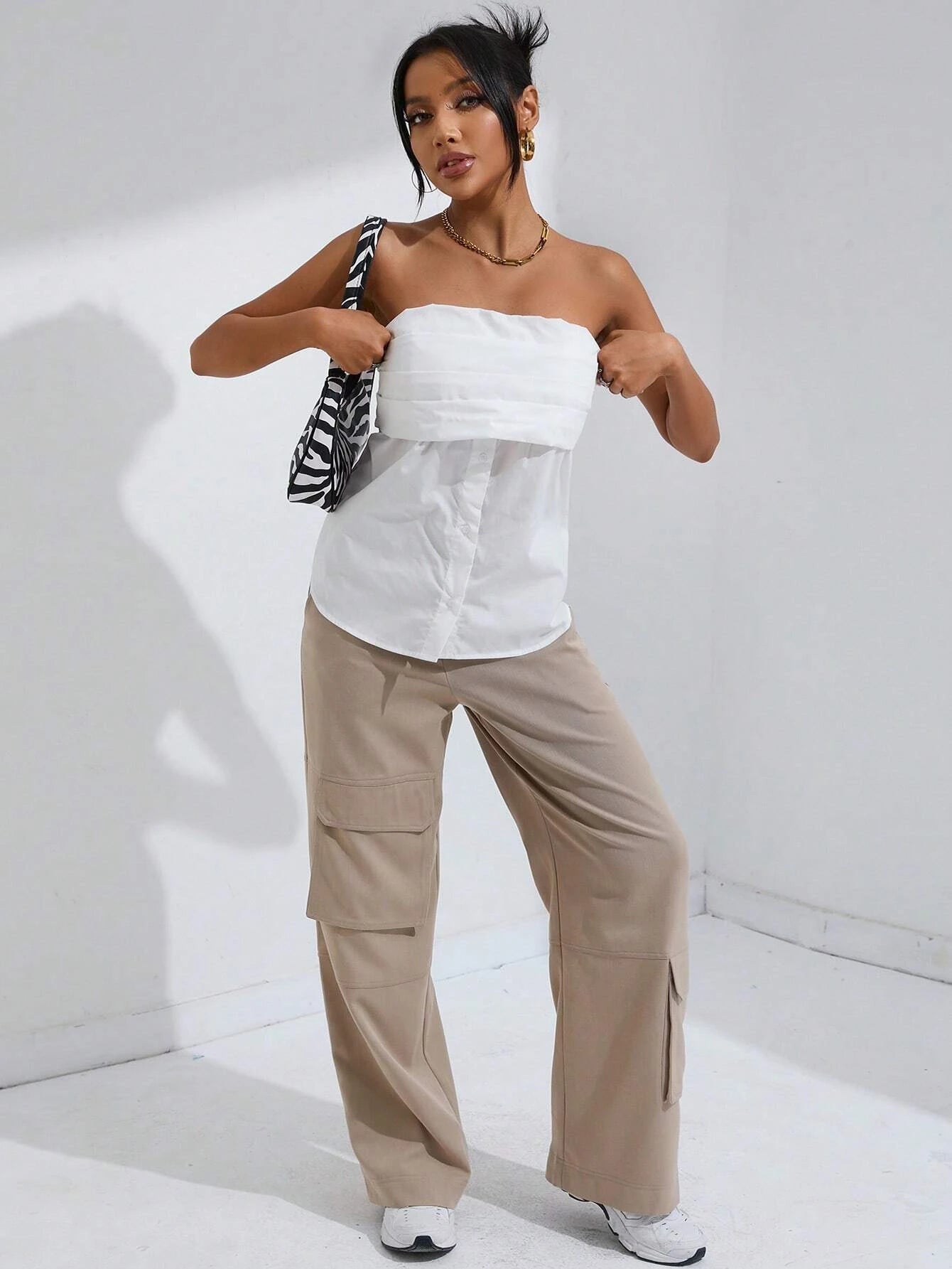 SHEIN Privé Solid Tube Top
