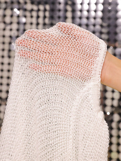 SHEIN Swim Crochet Beach Cover-Up Dress