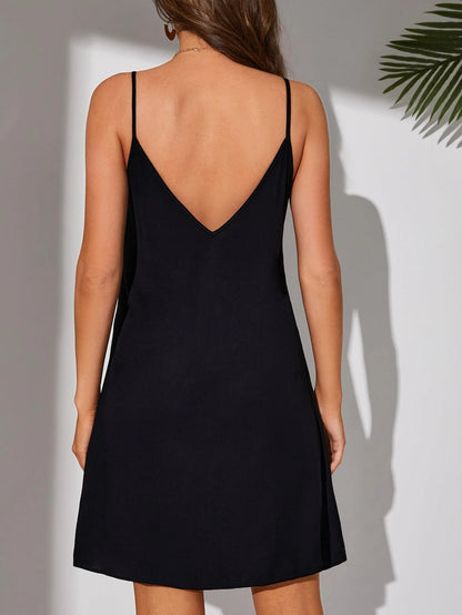 SHEIN Tall Contrast Geo Tape Cami Dress