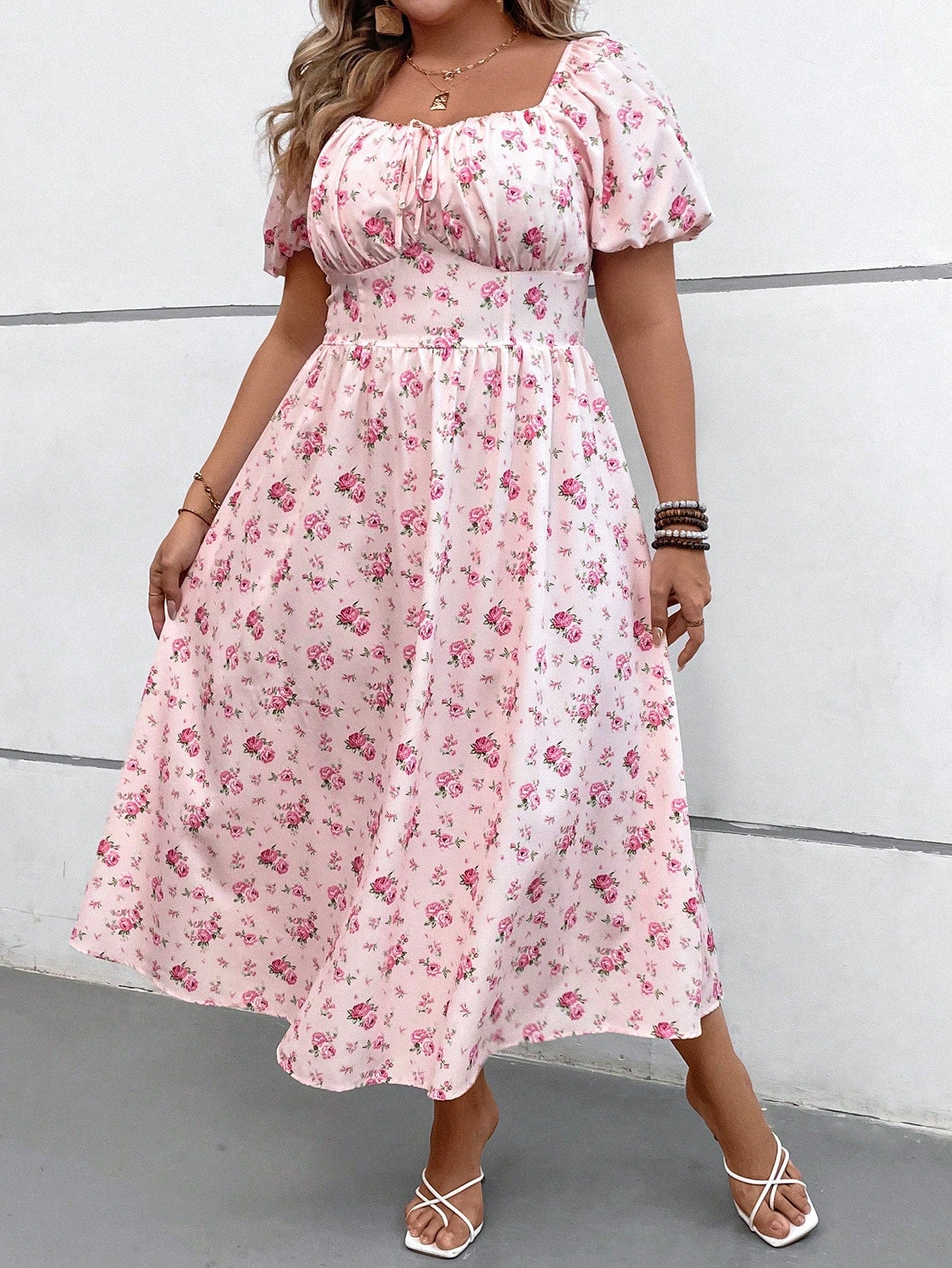 Shein Plus Ruched A-Line Dress