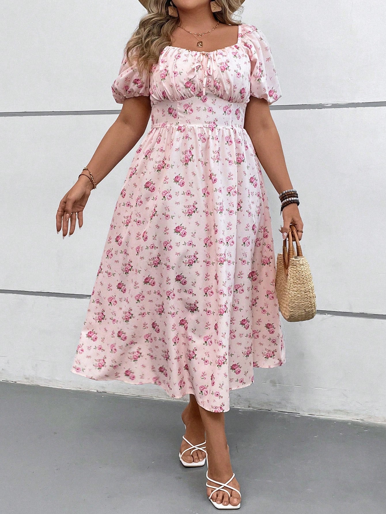 Shein Plus Ruched A-Line Dress