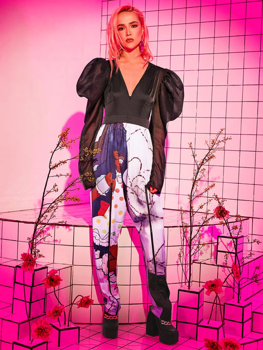 Shein Graphic Sleeve Jumpsuit