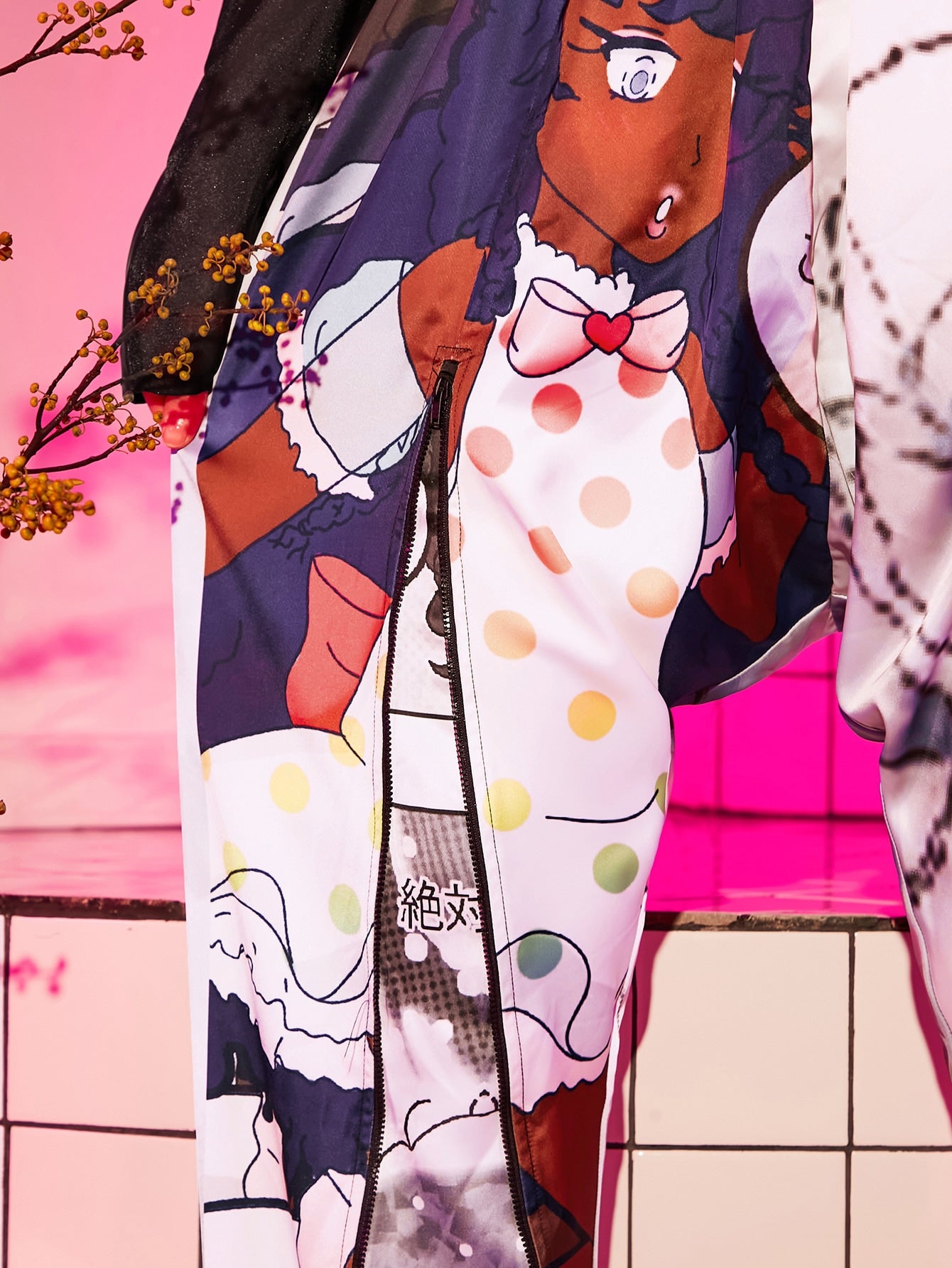 Shein Graphic Sleeve Jumpsuit