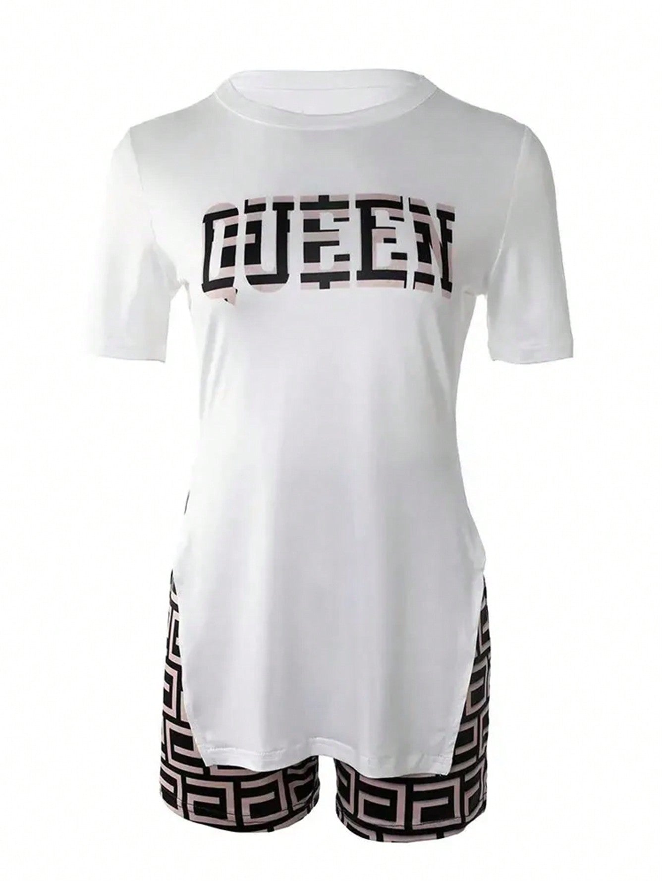 Women's 2-Piece Set with Simple Printed