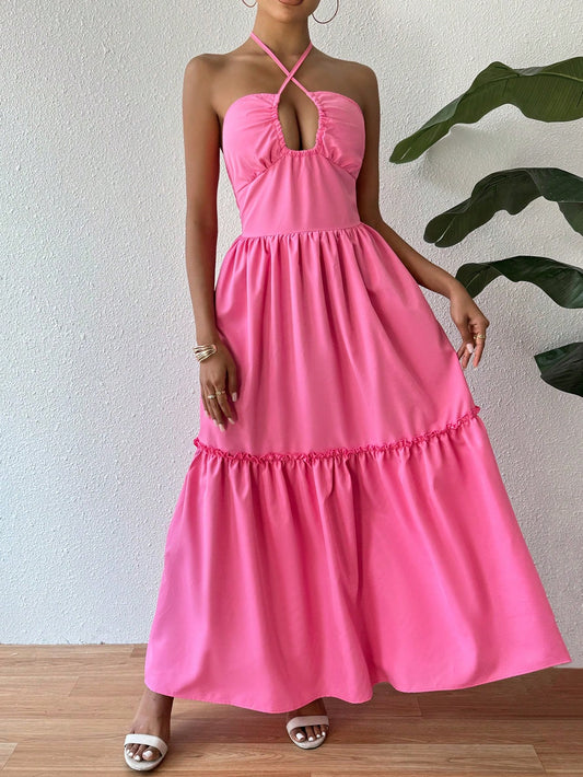 Shein Tie Back Halter Dress