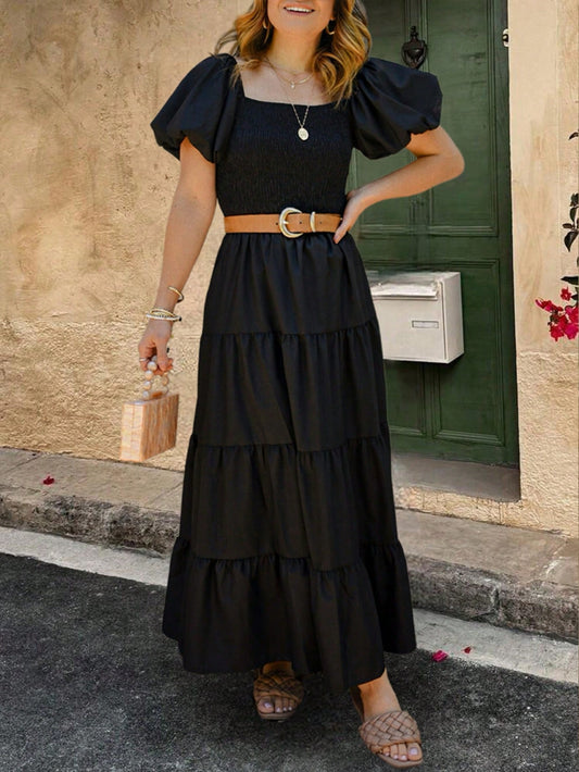 Shein Vintage Puff Sleeve Dress – No Belt