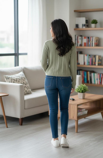 Solid Ribbed Knit Sweater – Fall Edition