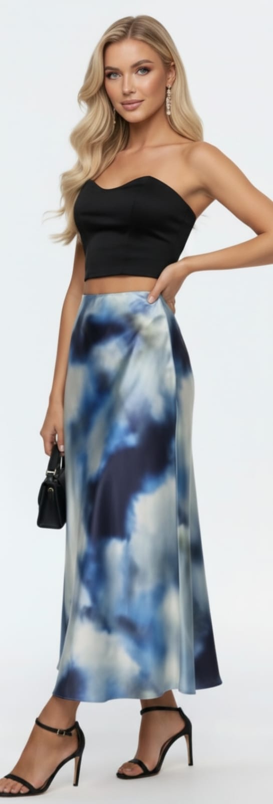 SHEIN Maija Tie-Dyed Mermaid Hem Skirt