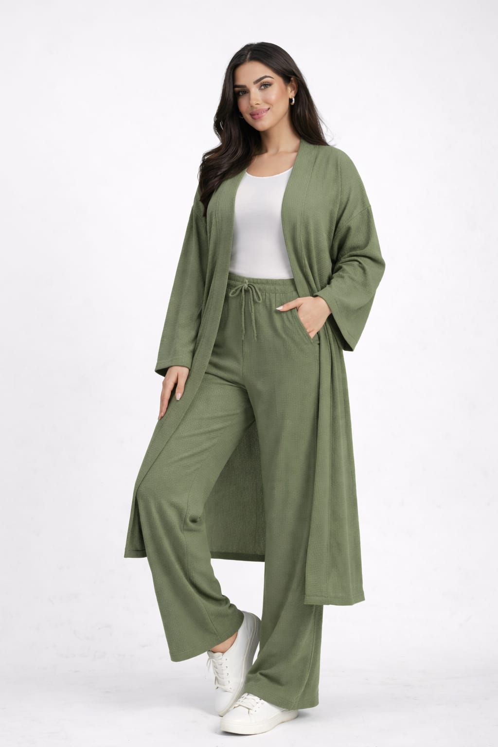 Classic Oversized 2-Piece Set (Cardigan & Pants)