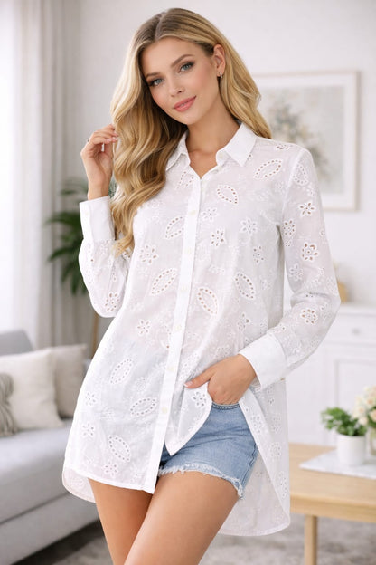 Classic Hi-Low Oversized Essential Shirt