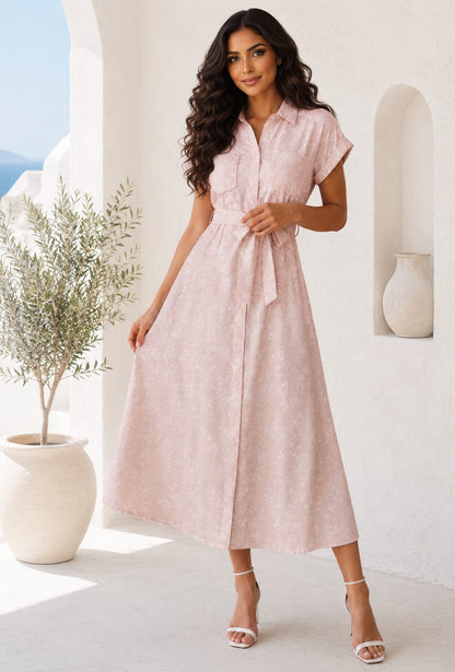 THE SIGNATURE FLORAL STRIPE DRESS