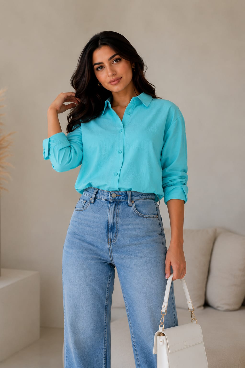THE AQUA SERENE RELAXED SHIRT