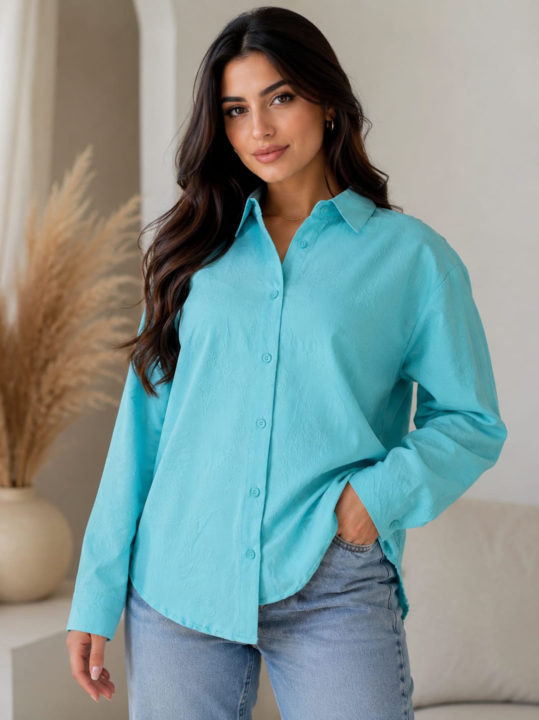 THE AQUA SERENE RELAXED SHIRT