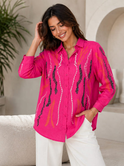 THE ARTISAN FUCHSIA OVERSIZED SHIRT