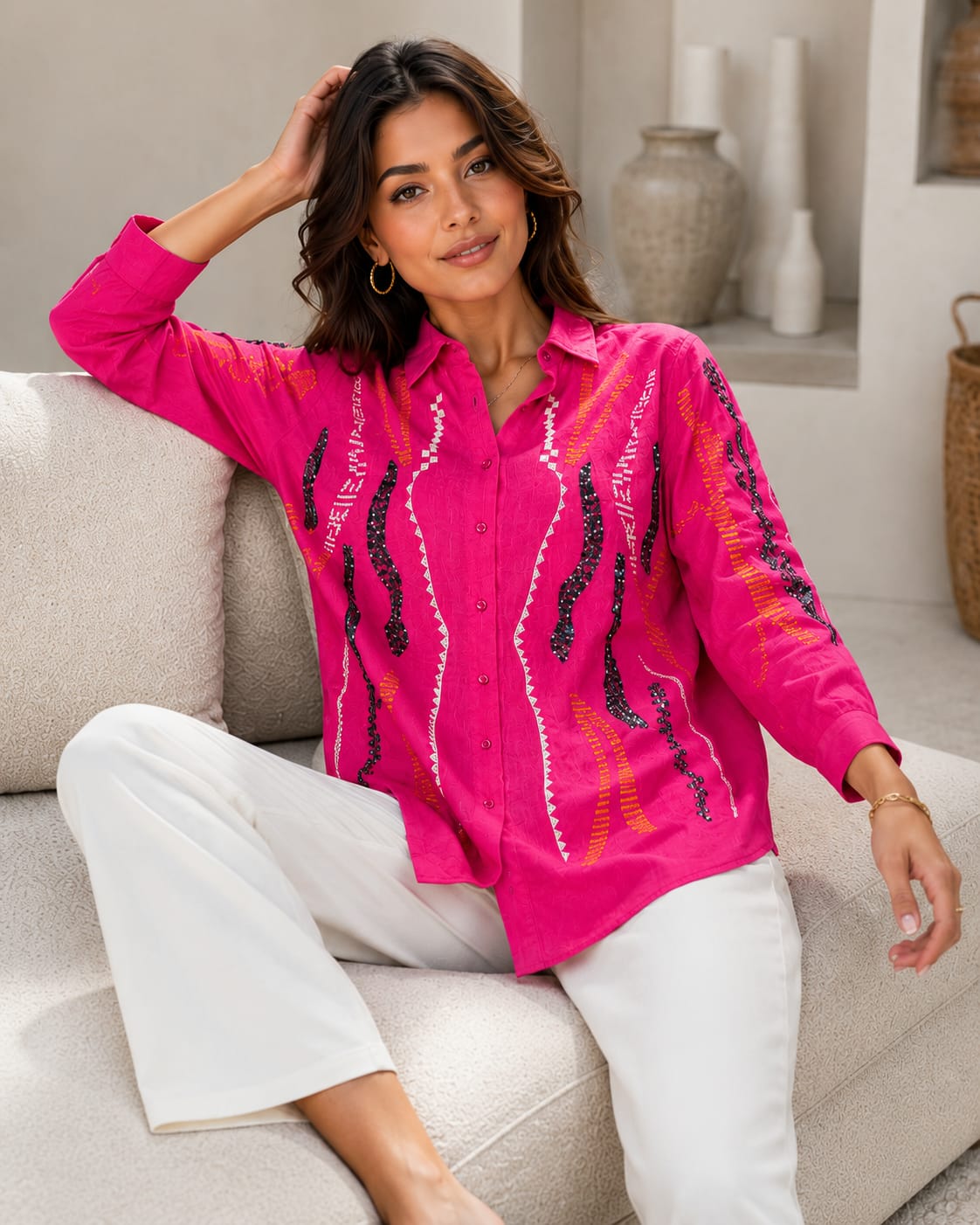 THE ARTISAN FUCHSIA OVERSIZED SHIRT