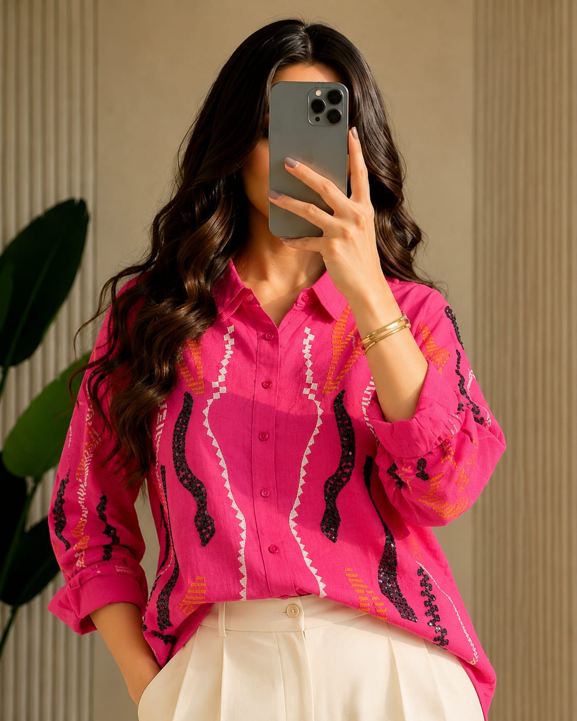 THE ARTISAN FUCHSIA OVERSIZED SHIRT