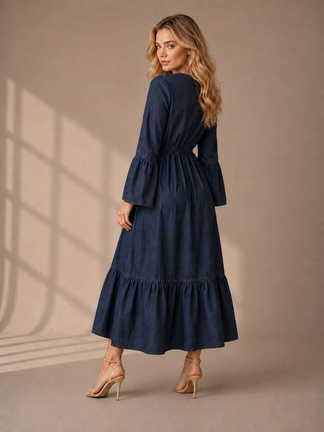 THE INDIGO BLOOM EMBROIDERED DENIM DRESS (Copy)