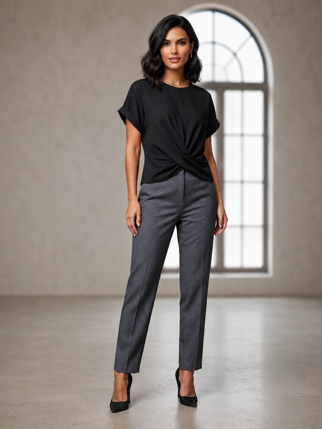 THE NOIR TWIST FRONT TOP