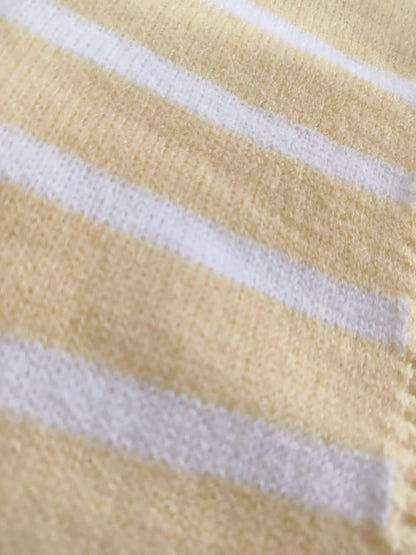 Turkish Striped Gold Button Cardigan