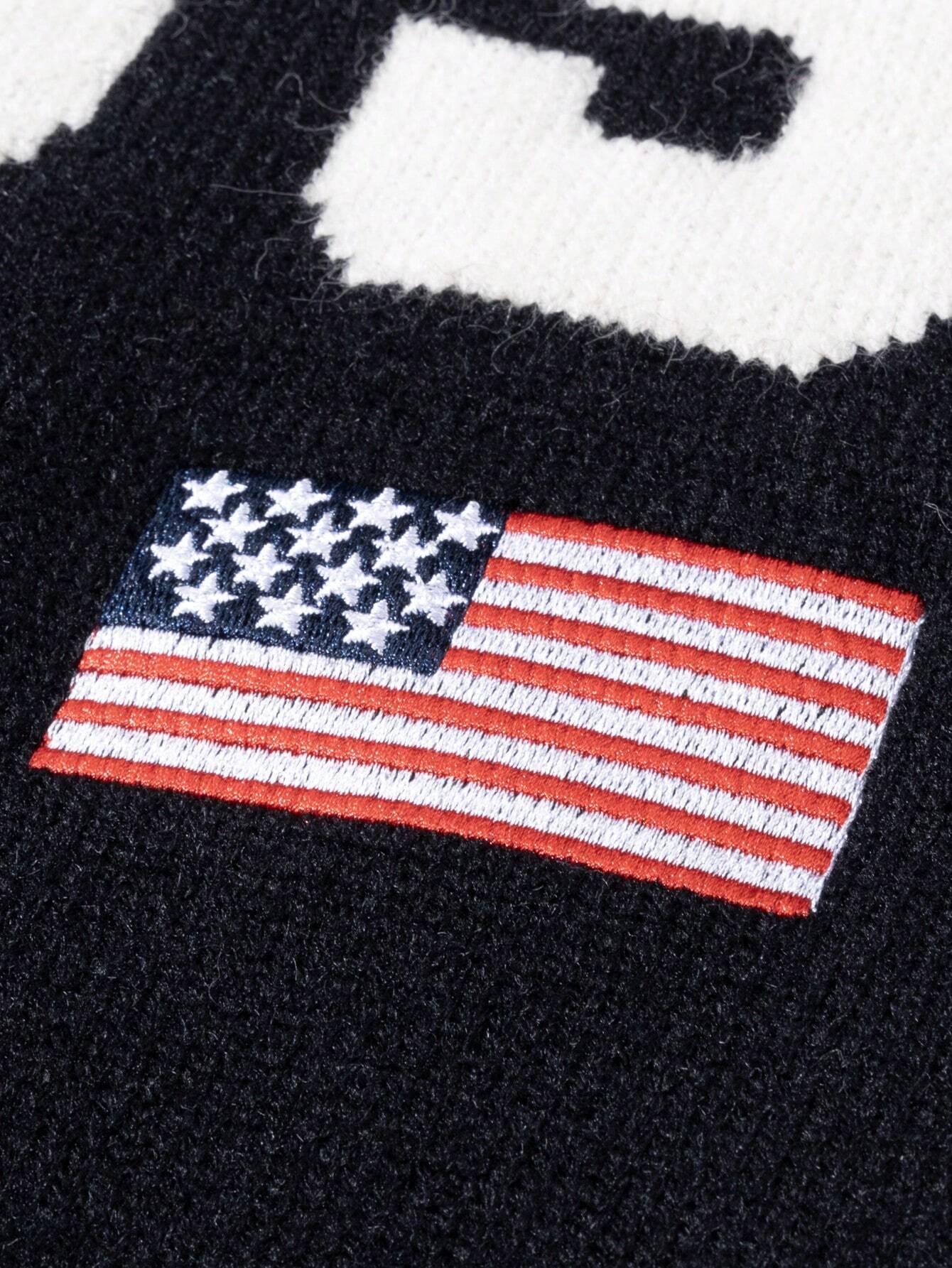 Winter USA Flag Knit Sweater