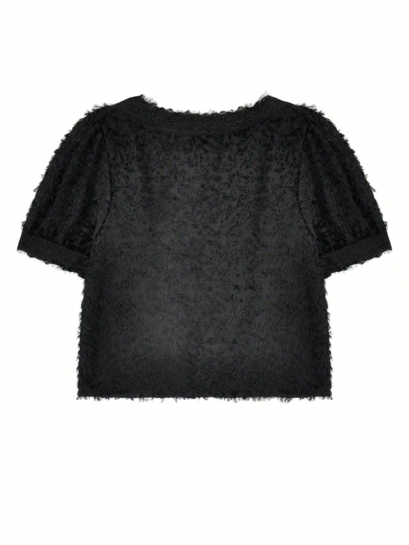 Shein V-Neck Bubble Sleeve Blouse