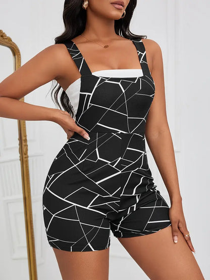 SHEIN Privé Geometric Romper