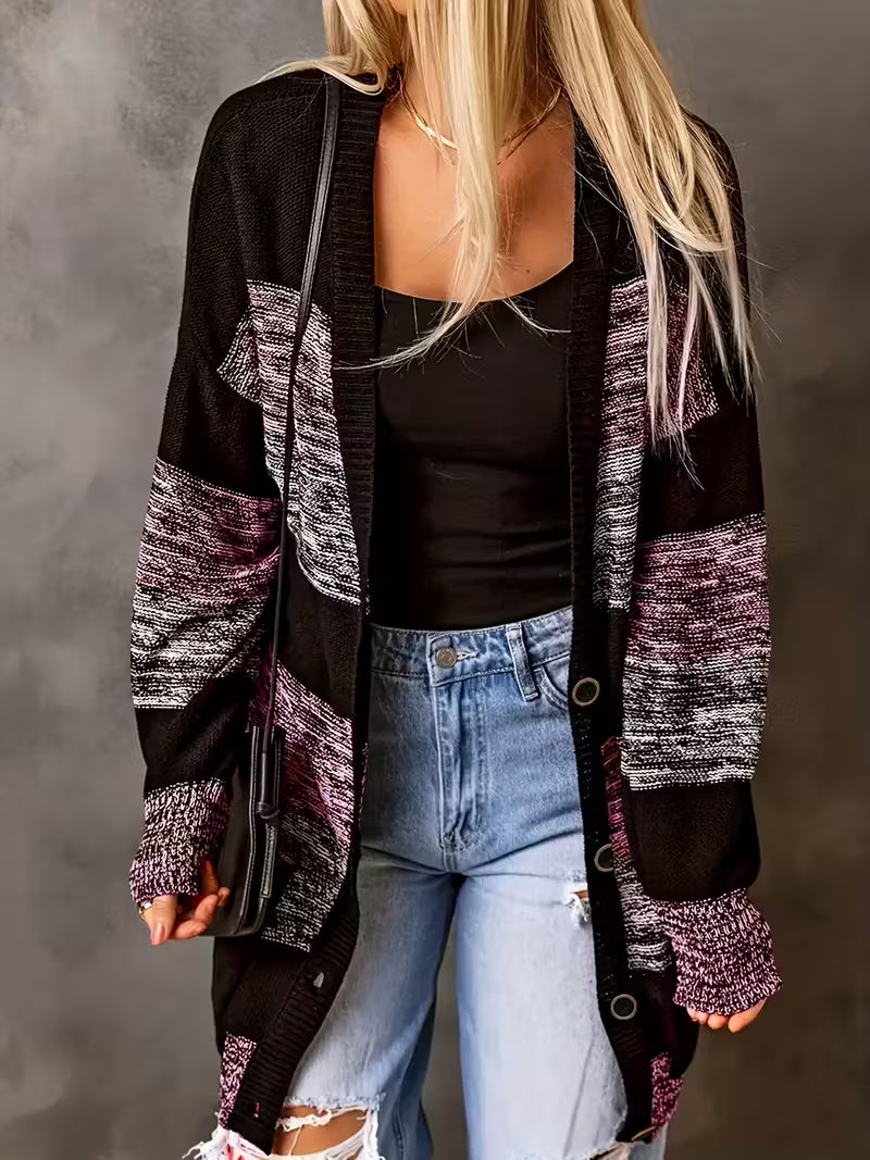 Striped Cardigan Sweater