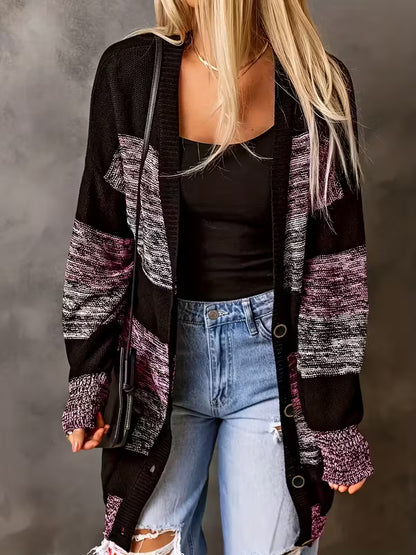 Striped Cardigan Sweater