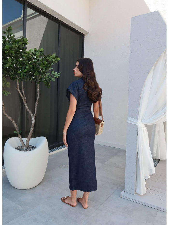 THE TIMELESS DENIM MAXI DRESS