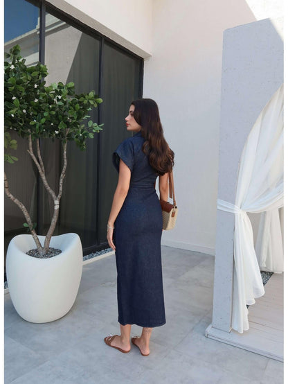 THE TIMELESS DENIM MAXI DRESS