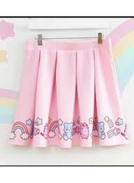 ROMWE SKIRT Graphic Print Pleated