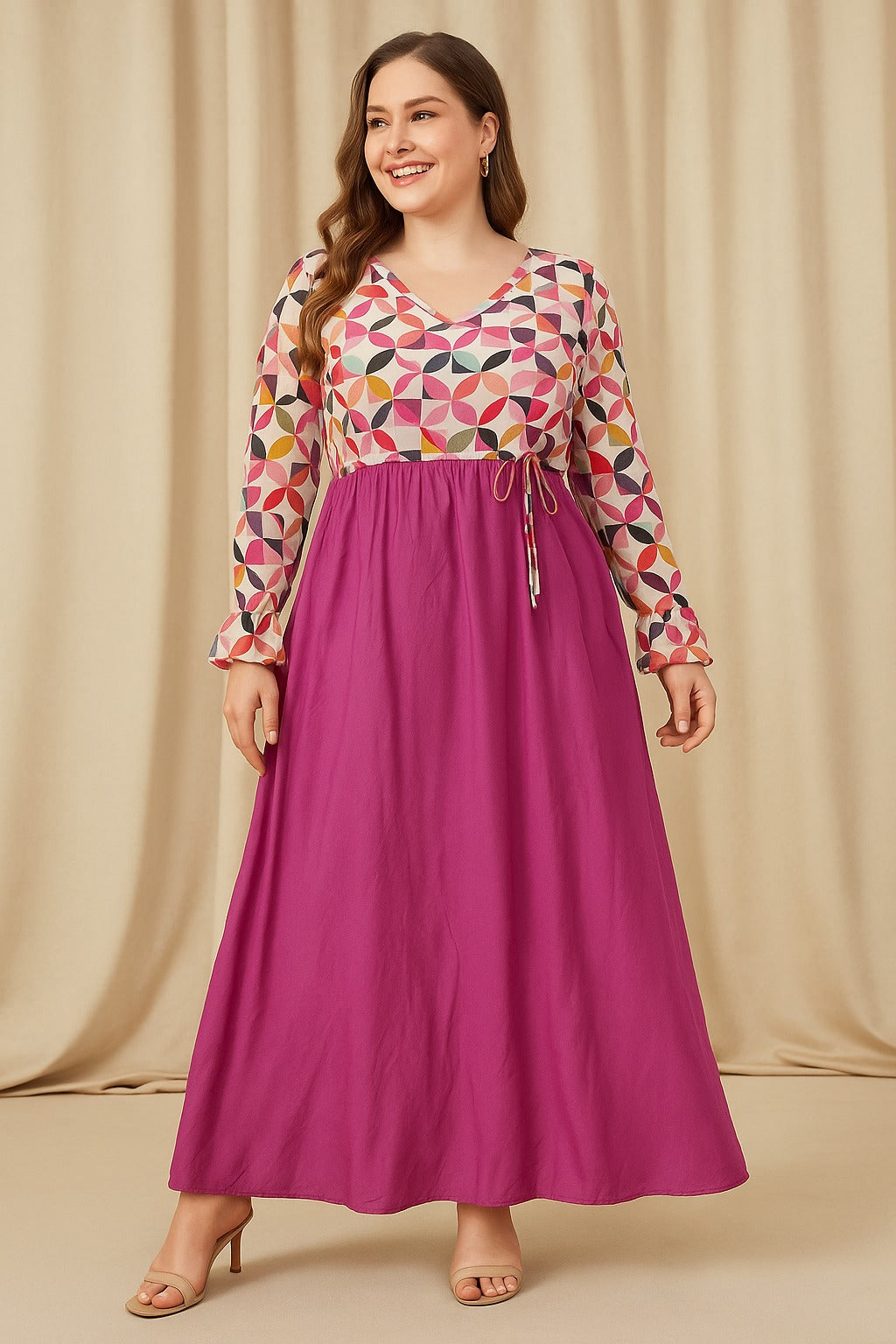 SHEIN  Drawstring Waist Dress
