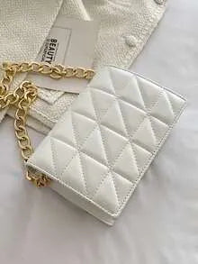 SHEIN Quilted Print Square Bag