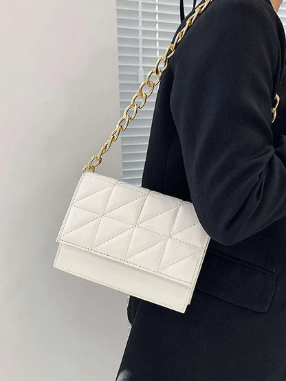 SHEIN Quilted Print Square Bag