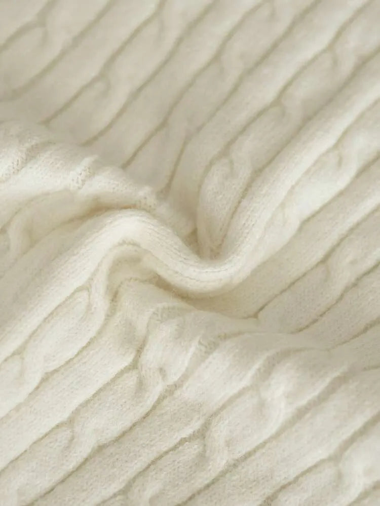 SHEIN Trends Elegant Textured Crew Neck Knit Sweater