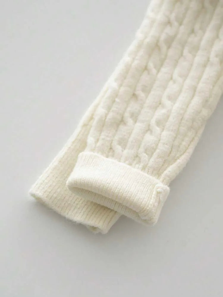 SHEIN Trends Elegant Textured Crew Neck Knit Sweater