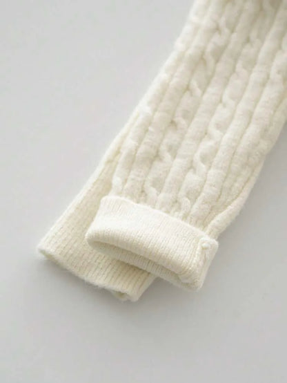 SHEIN Trends Elegant Textured Crew Neck Knit Sweater