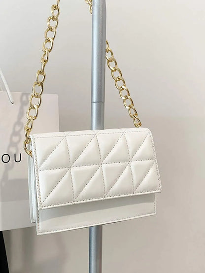 SHEIN Quilted Print Square Bag