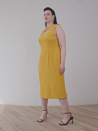 SHEIN MOTF PREMIUM Plus Cut-Out Formal Dress