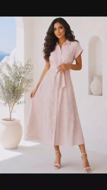 THE SIGNATURE FLORAL STRIPE DRESS
