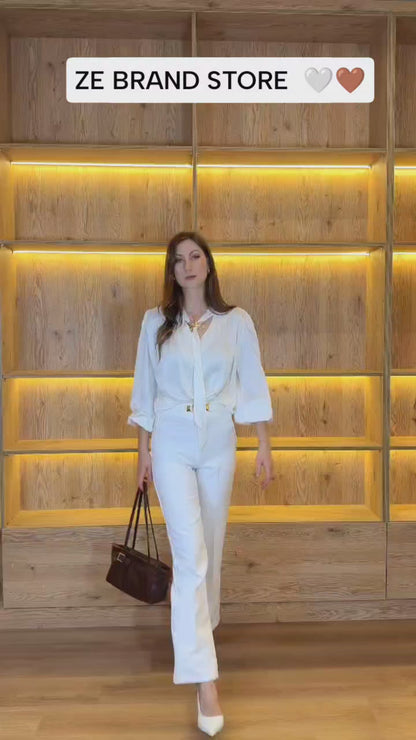 THE PEARL STARFISH SATIN BLOUSE