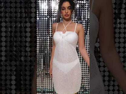 SHEIN Swim Crochet Beach Cover-Up Dress