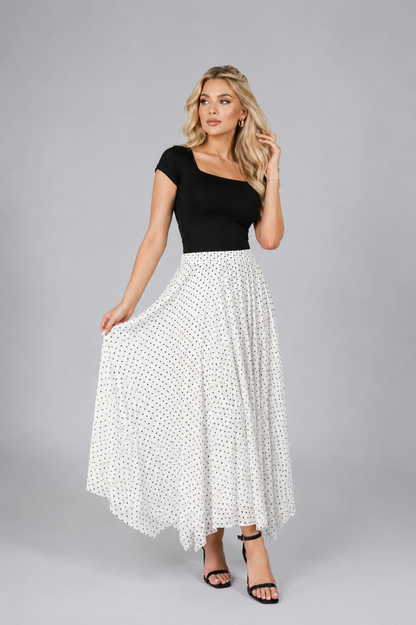 THE POLKA DOT RUFFLED SKIRT