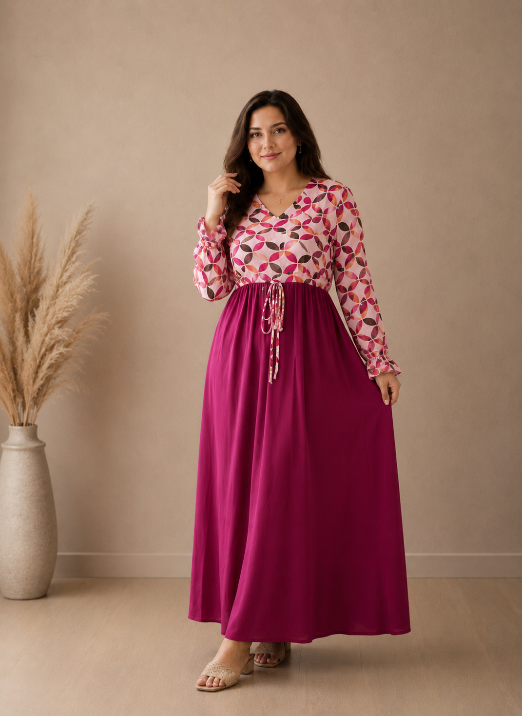 SHEIN  Drawstring Waist Dress