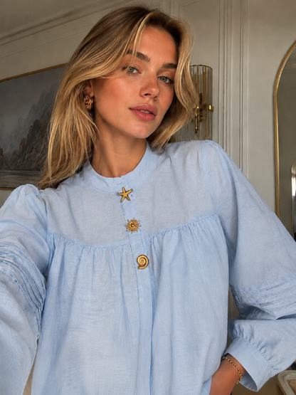 THE SKY BLUE CELESTE BLOUSE