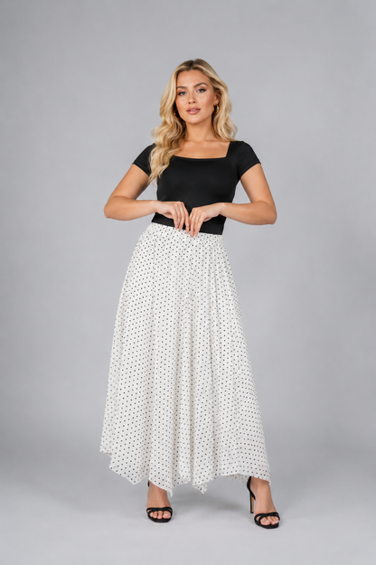 THE POLKA DOT RUFFLED SKIRT
